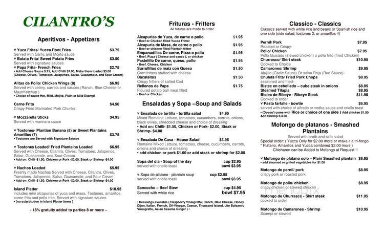 Cilantro's Restaurant - Browns Mills, NJ