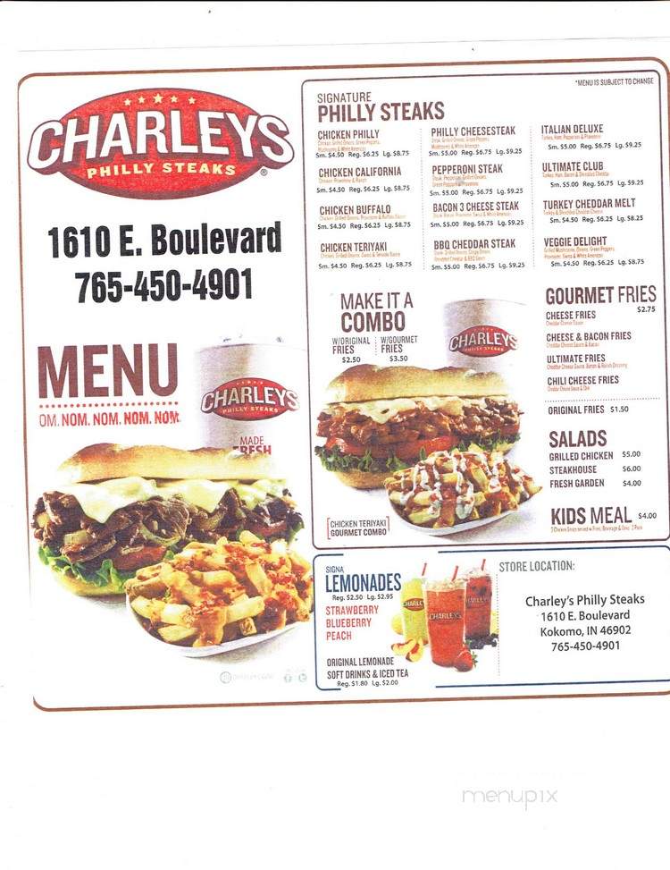 Charleys Philly Steaks - Kokomo, IN