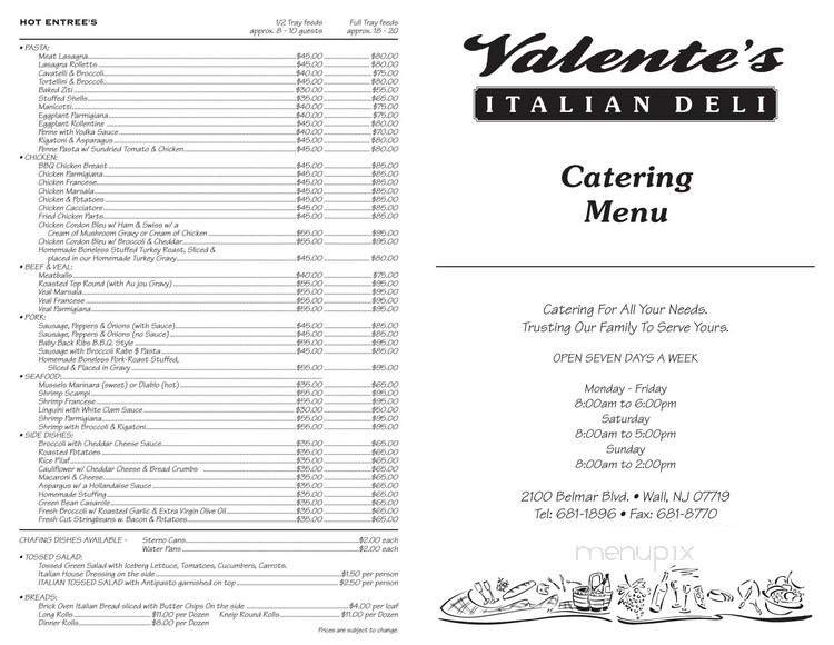 Valente's Italian Deli - Wall, NJ