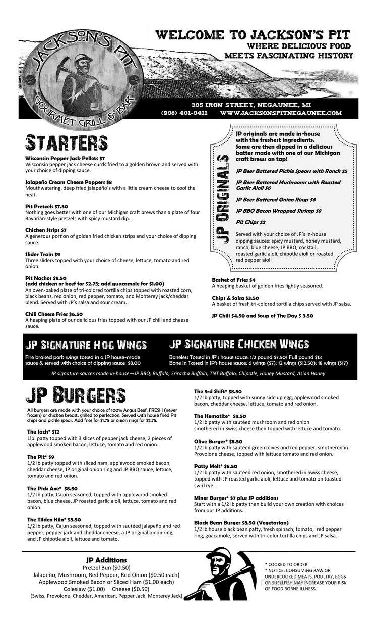 Jackson's Pit Gourmet Grill & Bare - Negaunee, MI