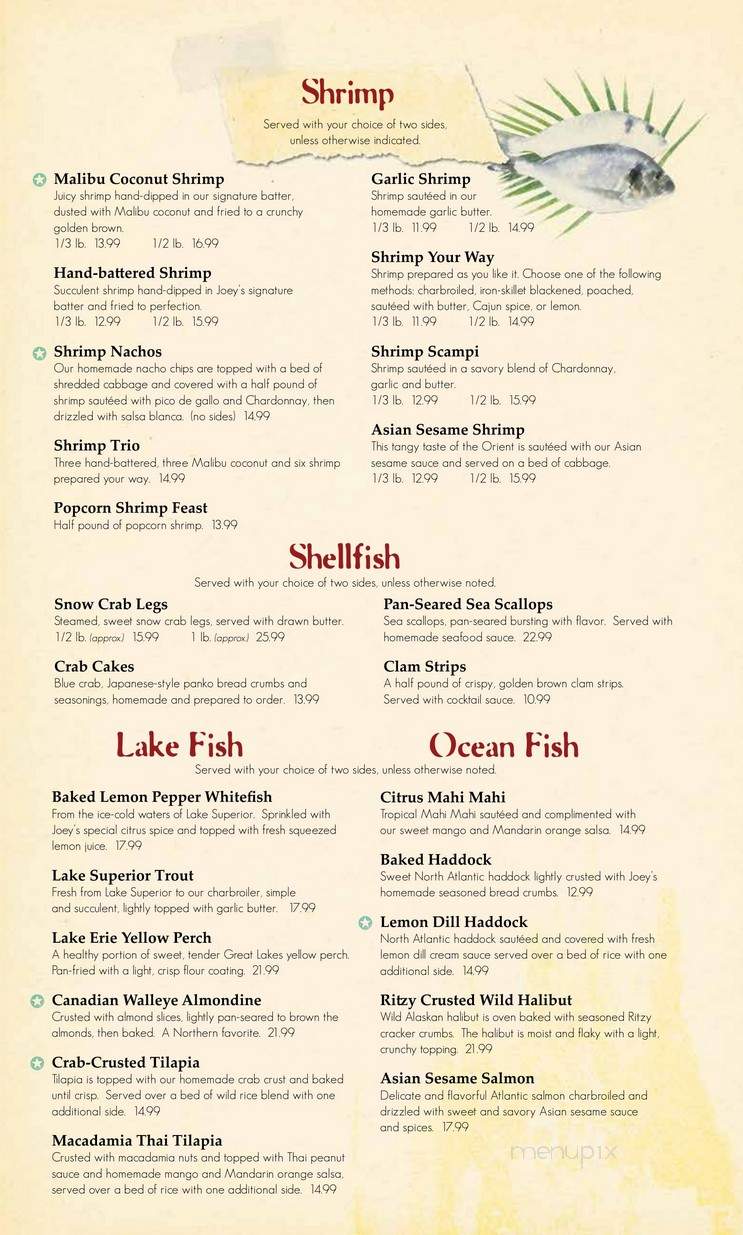 Joey's Seafood & Grill - Houghton, MI