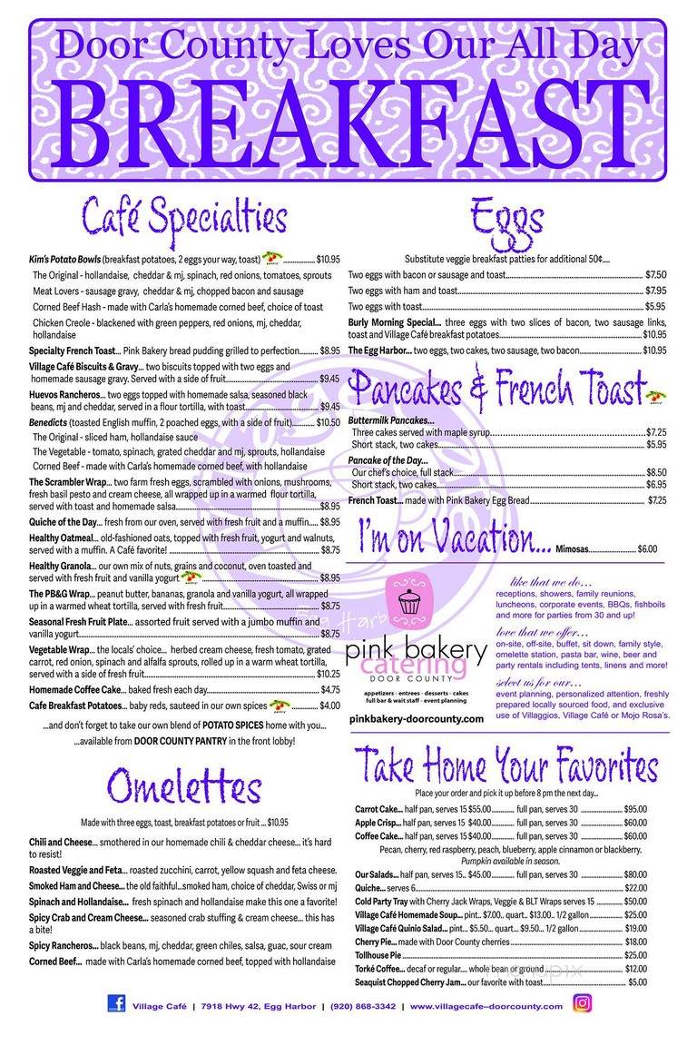 Village Cafe - Egg Harbor, WI