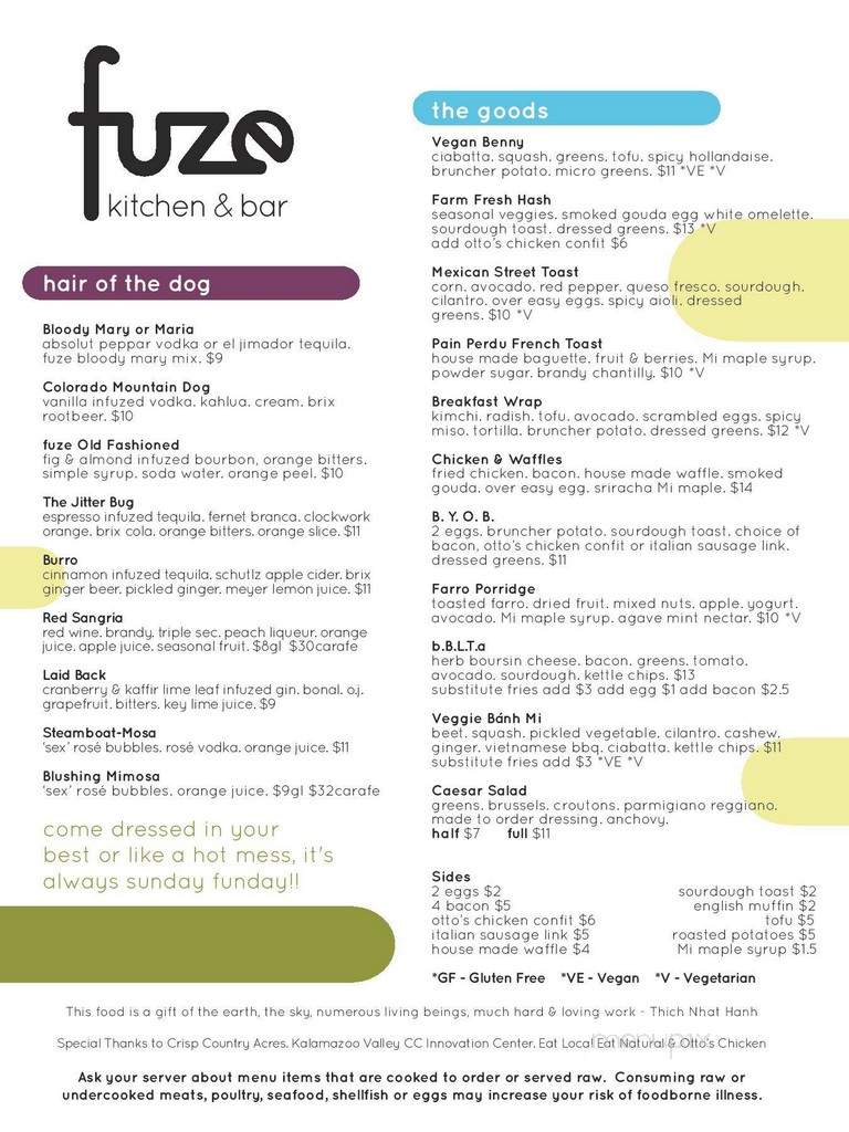 Fuze kitchen & bar - Kalamazoo, MI