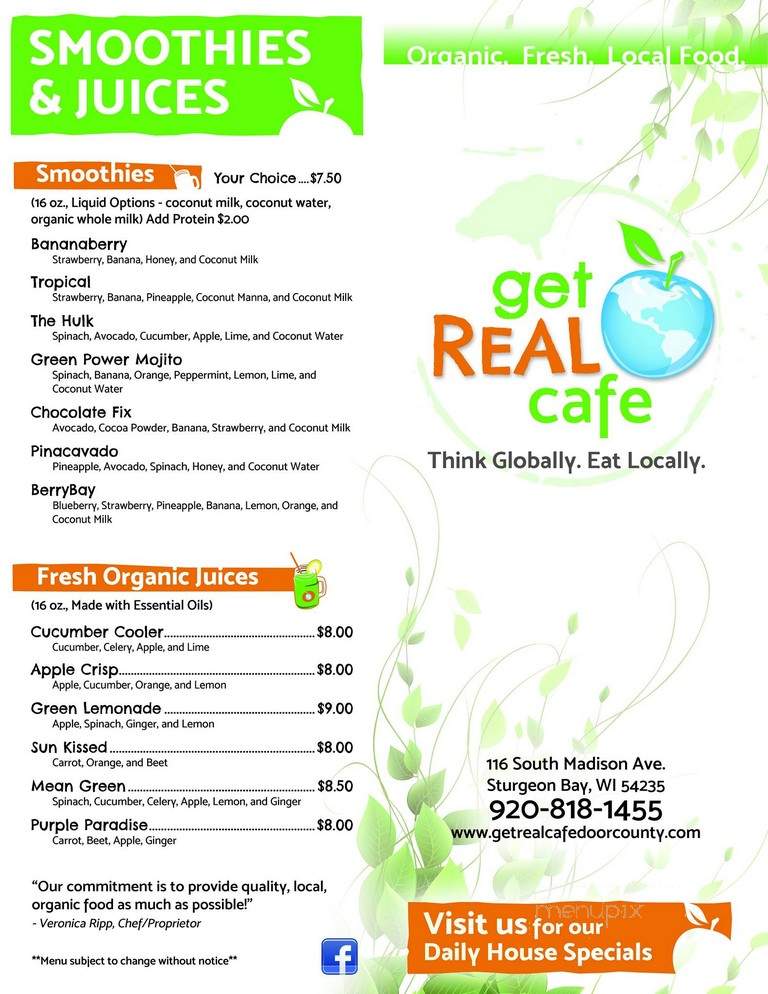 Get 'Real' Cafe - Sturgeon Bay, WI