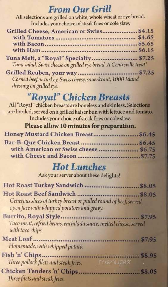 Royal Cafe - Centreville, MI