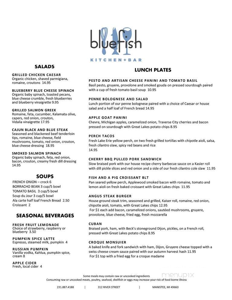 Bluefish Kitchen + Bar - Manistee, MI