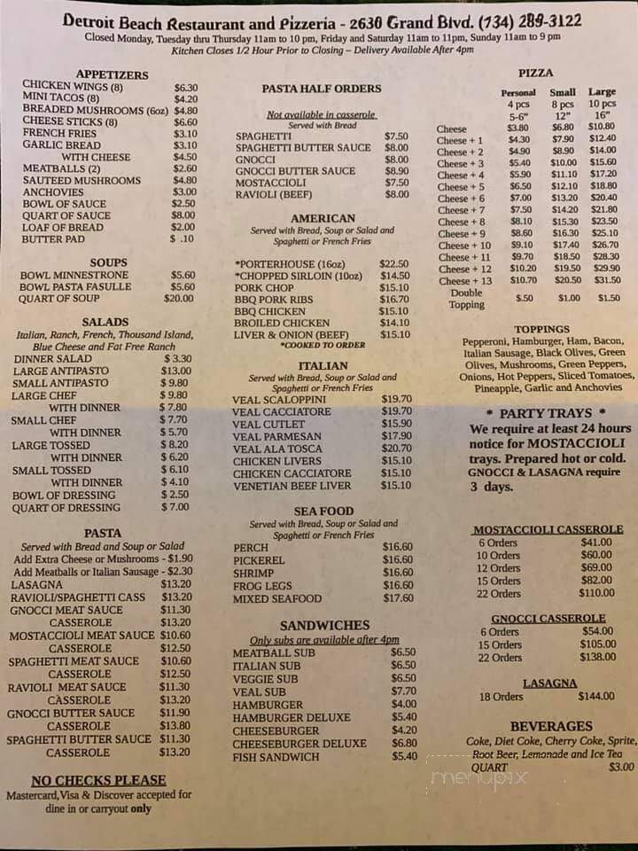 Detroit Beach Restaurant - Monroe, MI