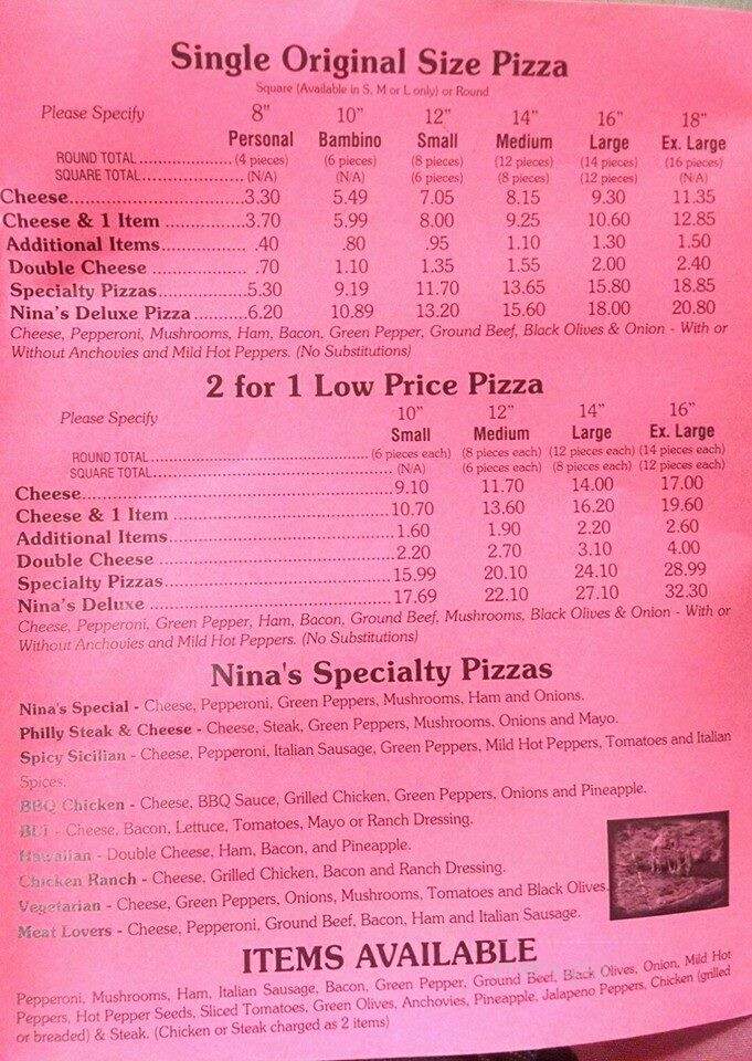 Nina's Italian Pizza - Carleton, MI