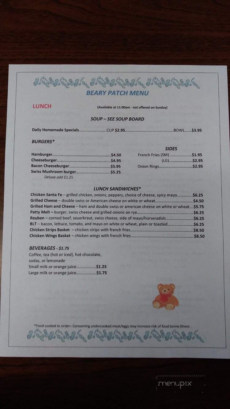 Beary Patch Restaurant - Engadine, MI