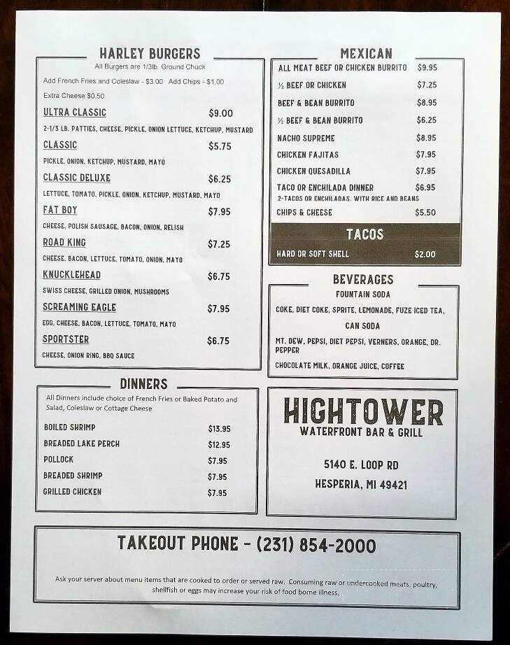 Hightower Bar & Grill - Hesperia, MI