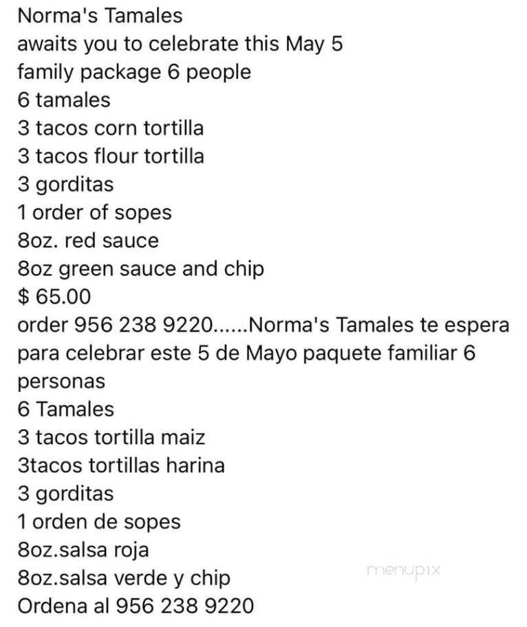 Norma's Tamales and Mexican Cuisine - Interlochen, MI