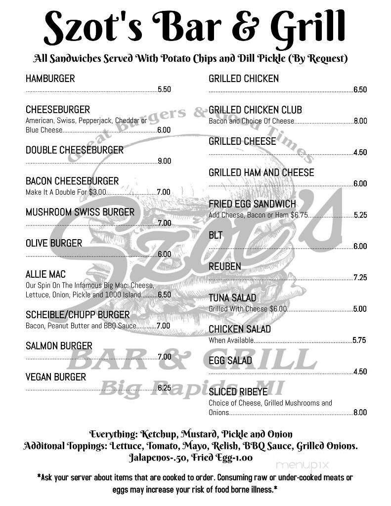 Szots Bar & Grill - Big Rapids, MI