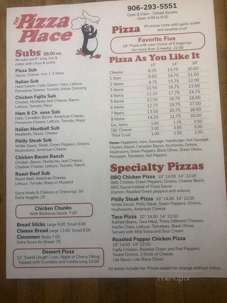 Pizza Place - Newberry, MI