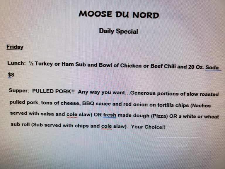 Moose du Nord - Mc Millan, MI