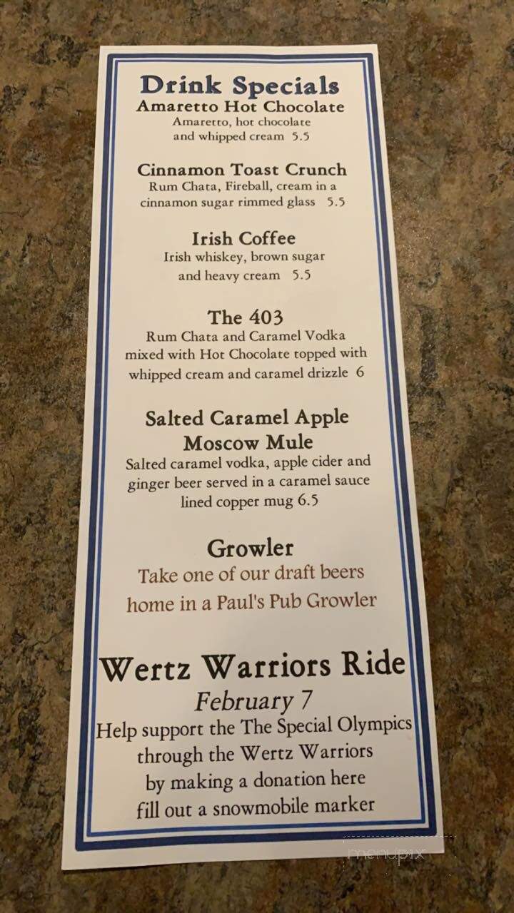 Paul's Pub - Johannesburg, MI