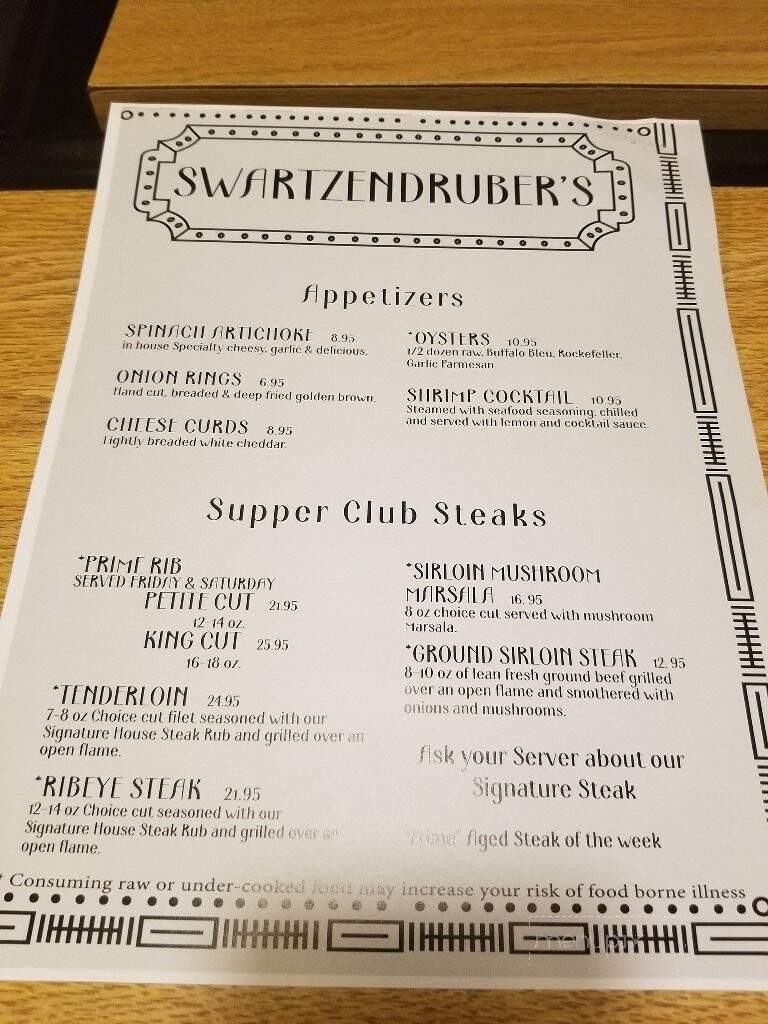 Schwartzendrubers Supper Club - Antigo, WI