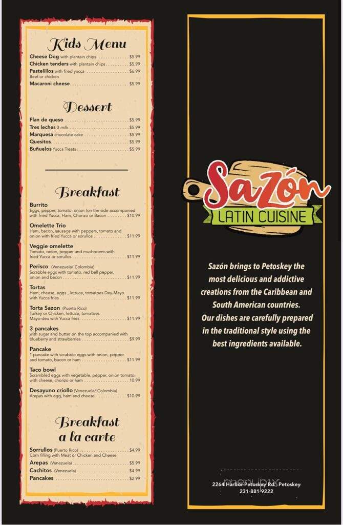 Sazon Latin Cuisine - Petoskey, MI