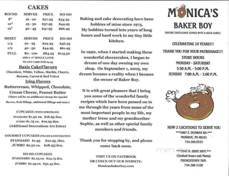 Monica's Baker Boy - Monroe, MI