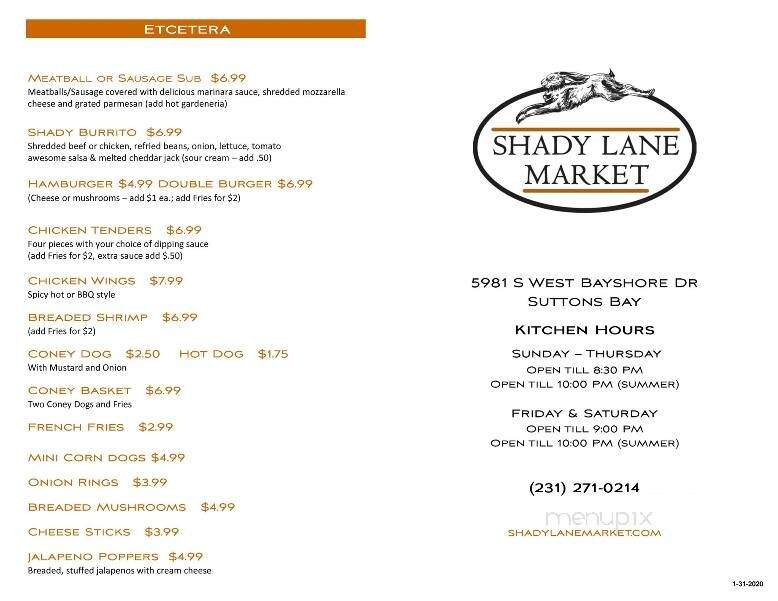 Shady Lane Market - Suttons Bay, MI