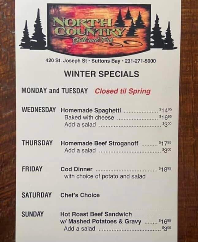 North Country Grill & Pub - Suttons Bay, MI