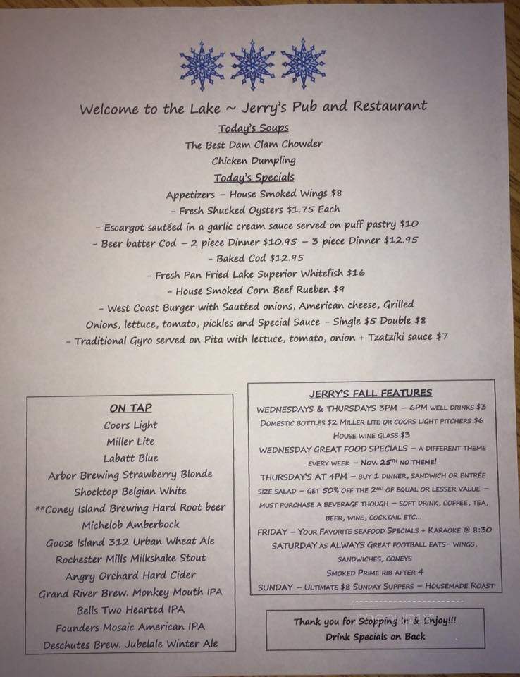 Jerry's Pub & Restaurant - Brooklyn, MI