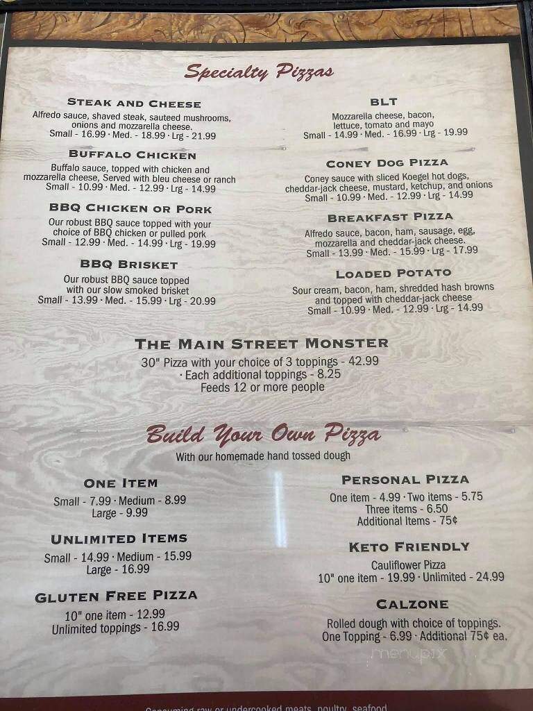 Main Street Pizzeria & BBQ - Hale, MI