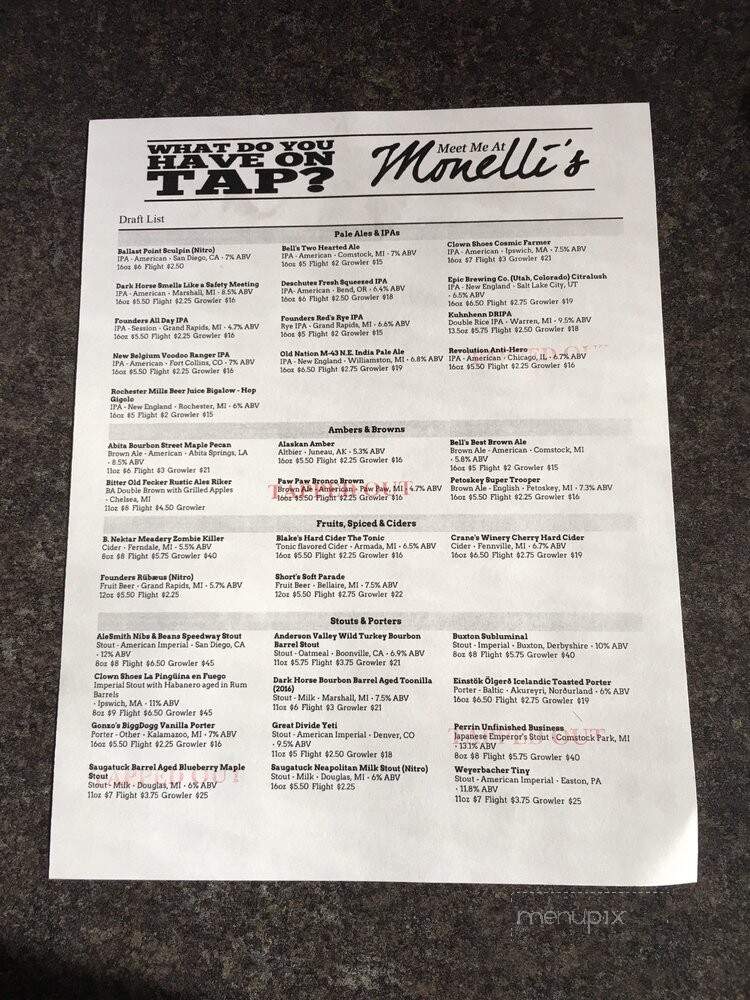 Monelli's Italian Grill & Sports Bar - Portage, MI