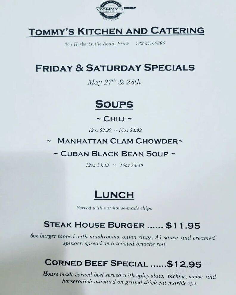 Tommy's Kitchen and Catering  - Brick Township, NJ