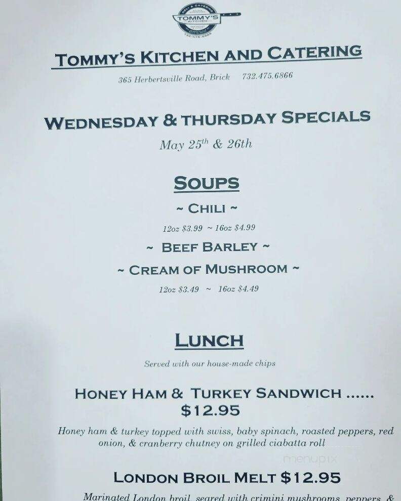 Tommy's Kitchen and Catering  - Brick Township, NJ