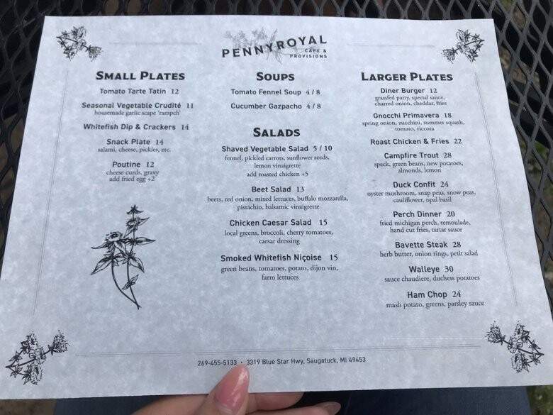 Pennyroyal Cafe & Provisions - Saugatuck, MI