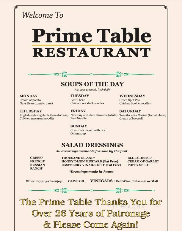 Prime Table Restaurant - Niles, MI