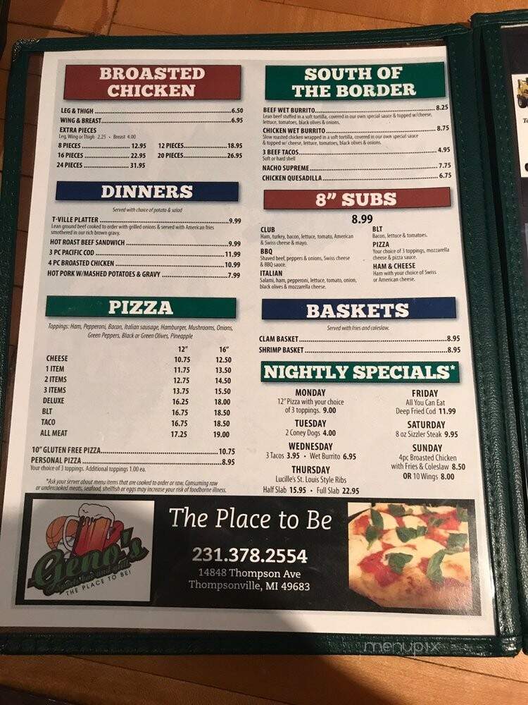 Geno's Sportsbar & Grill - Thompsonville, MI