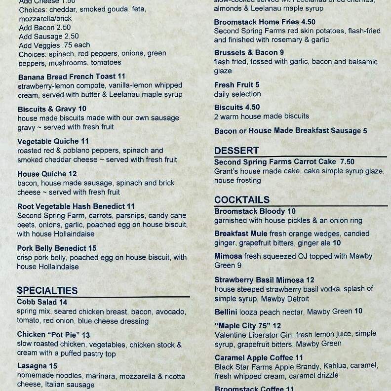 Broomstack Kitchen & Taphouse - Maple City, MI