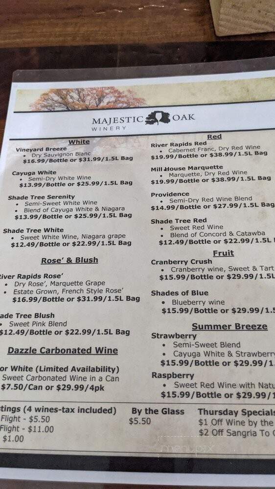 Majestic Oak Winery - Grand Rapids, OH