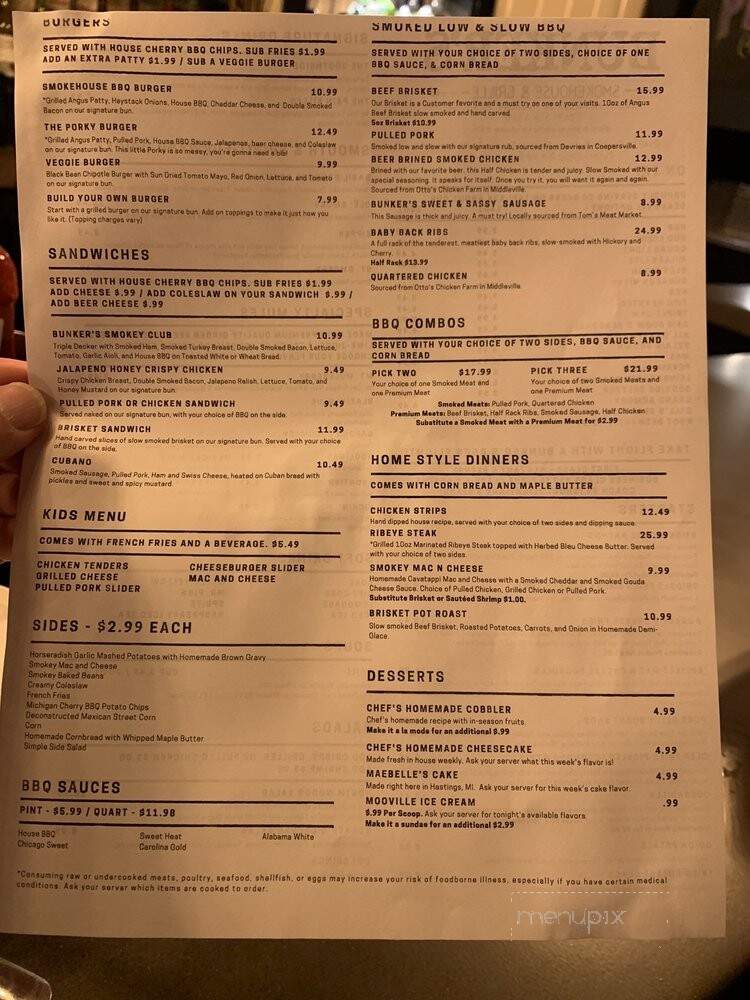 Bunker's Smokehouse & Grill - Hastings, MI