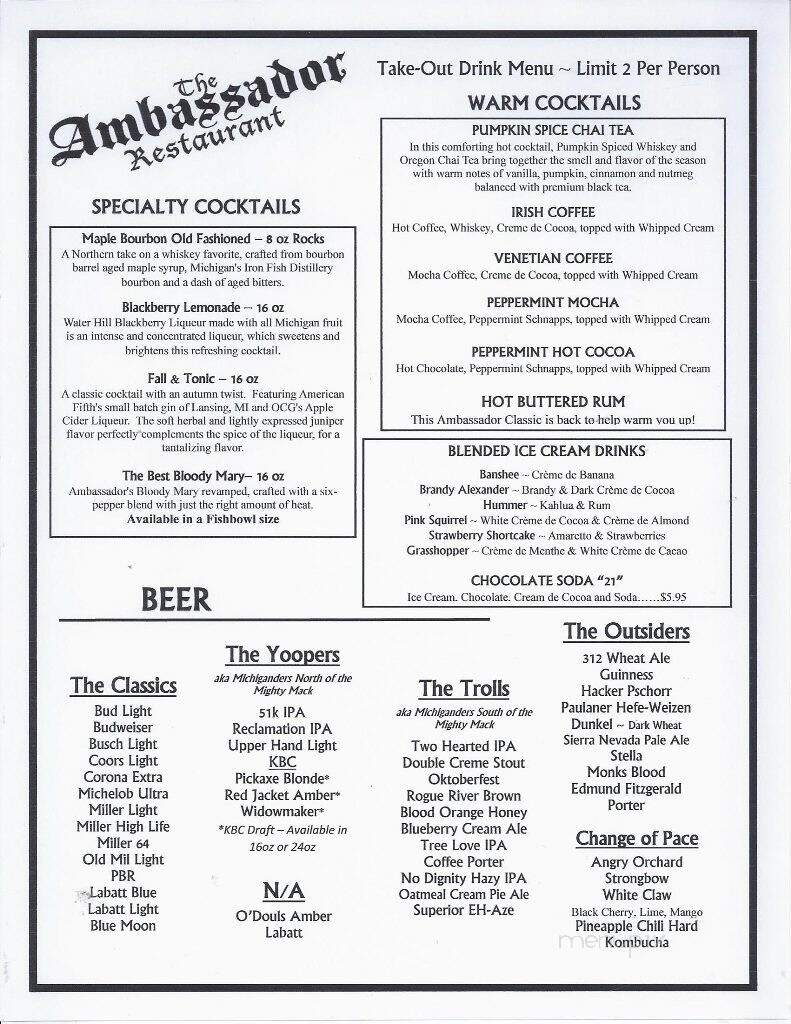 Ambassador Restaurant - Houghton, MI