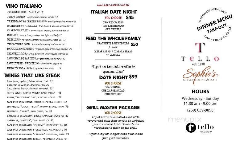 Tello's Trattoria & Cabaret - South Haven, MI