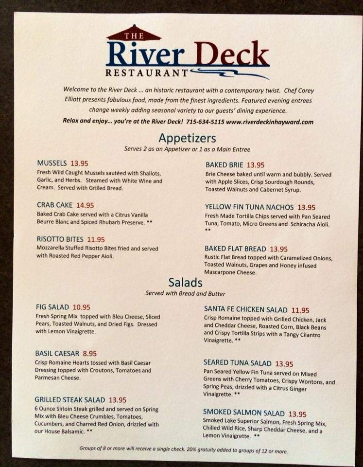 River Deck Restaurant - Hayward, WI