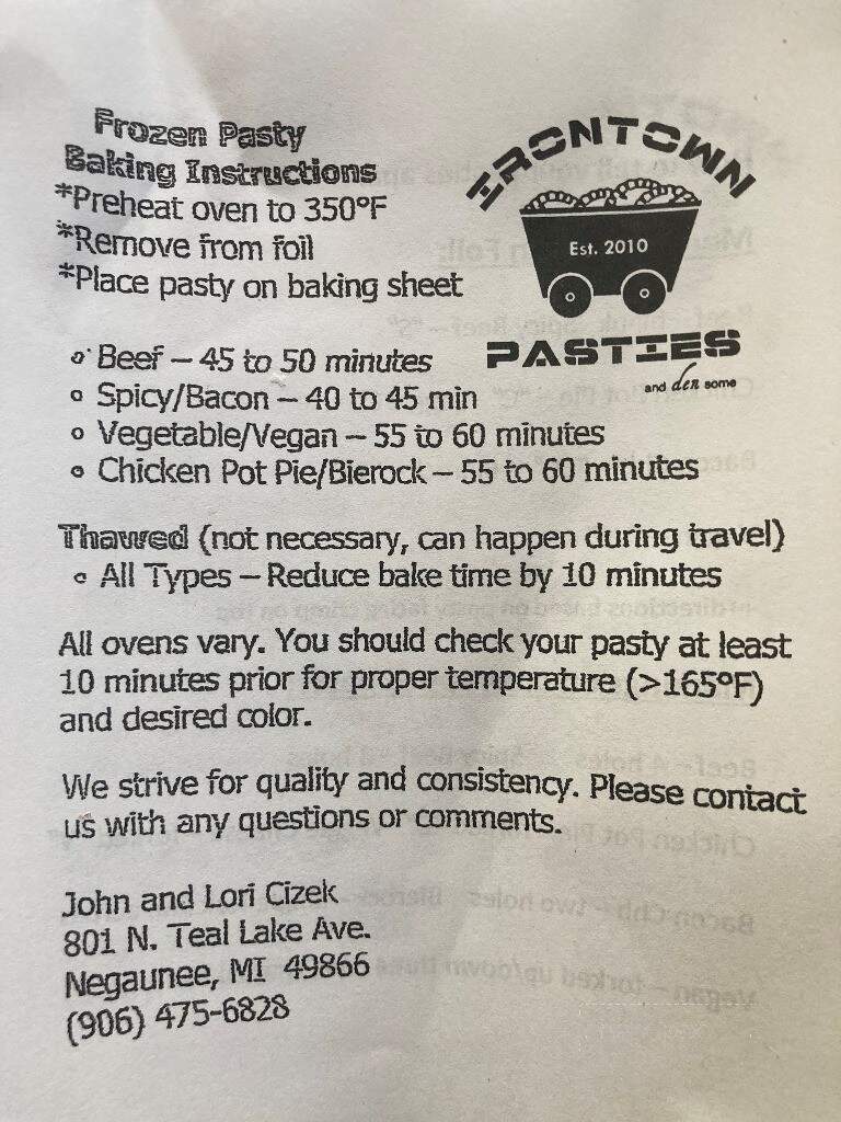 Grama T's Pasties & Subs - Negaunee, MI