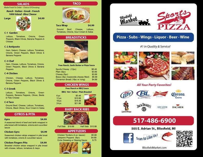 Sports Pizza - Blissfield, MI