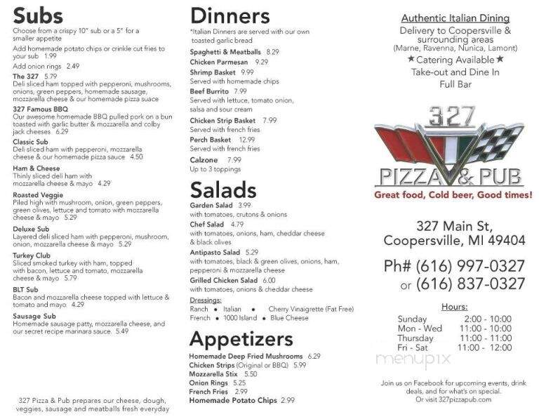 327 Pizza and Pub - Coopersville, MI