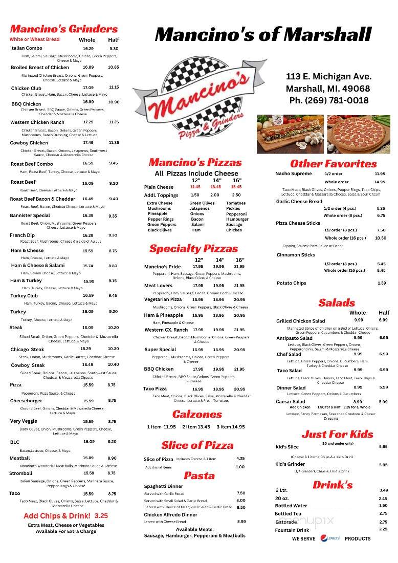 Mancino's Pizza & Grinders - Marshall, MI