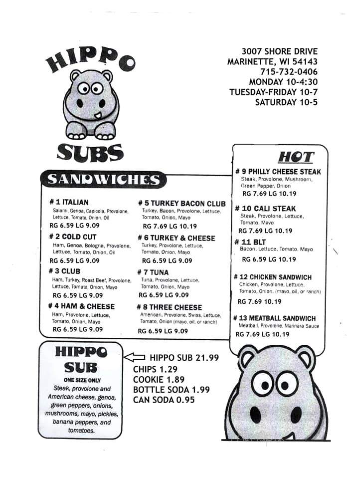 Hippo Subs - Marinette, WI