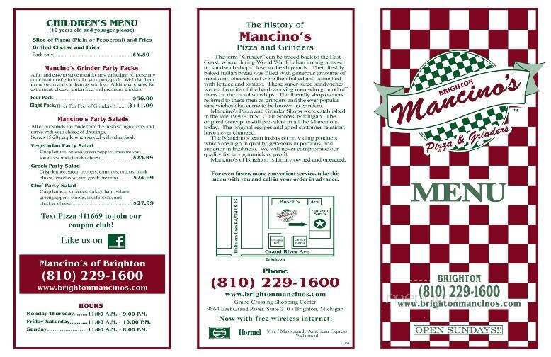 Mancino's Pizza & Grinders - Brighton, MI