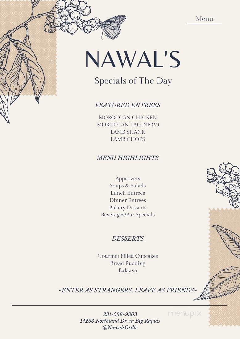 Nawal's Mediterranean Eatery, Gourmet Cupcakes & Desserts - Big Rapids, MI