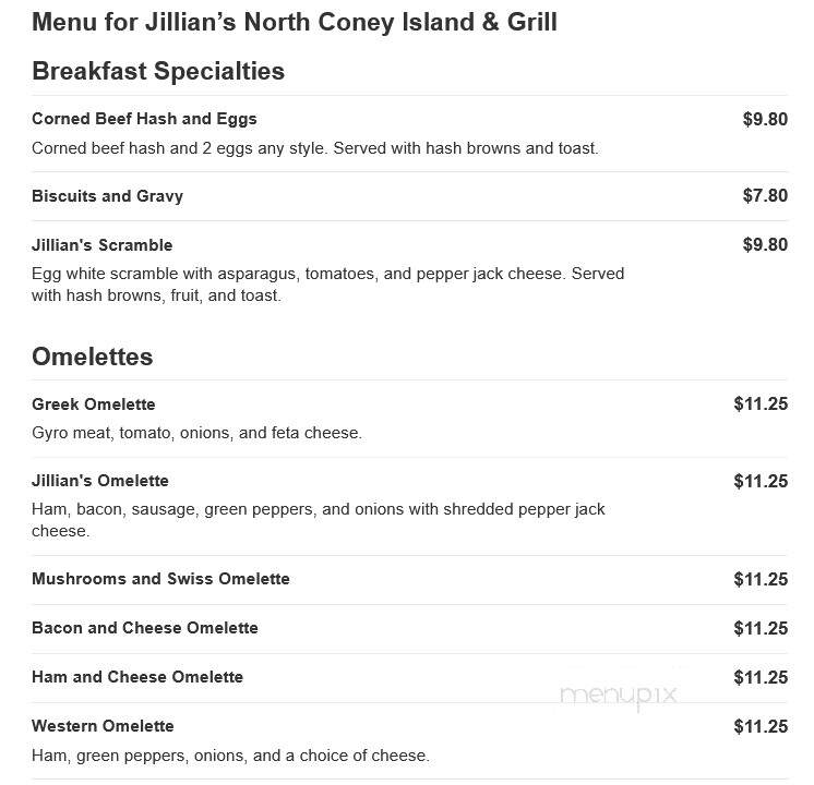 Jillian's North Coney Island & Grill - Smiths Creek, MI