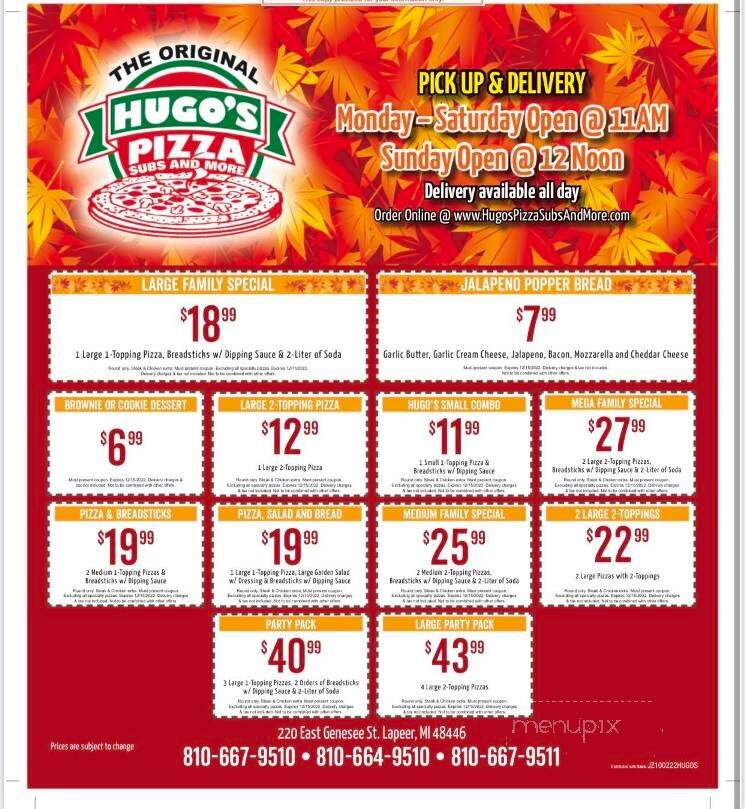 Hugo's Pizza - Lapeer, MI