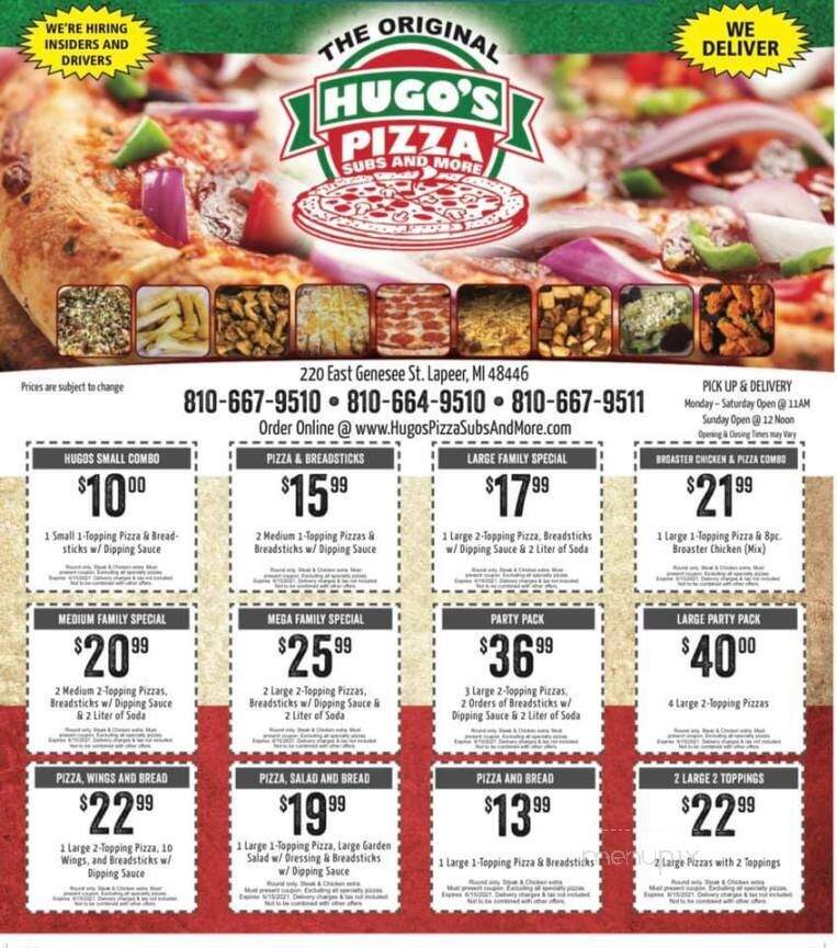 Hugo's Pizza - Lapeer, MI