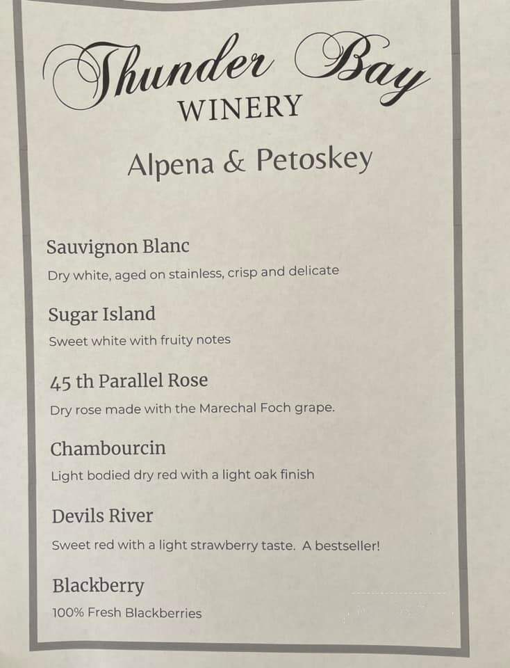 Thunder Bay Winery - Alpena, MI