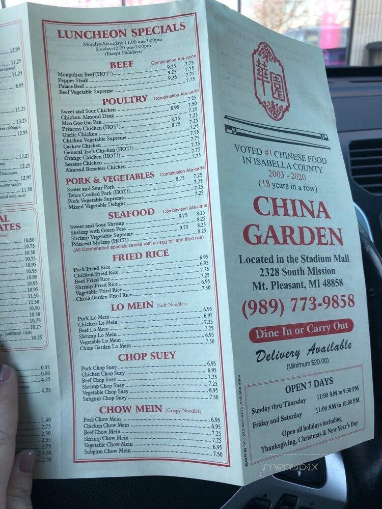 China Garden Restaurant - Mount Pleasant, MI